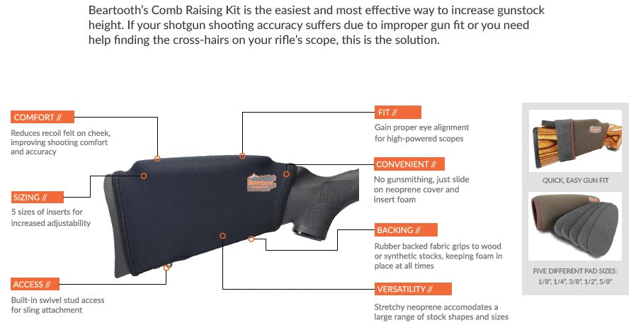 COMB RAISING KIT 2.0 - Rifle Model in Realtree EDGE® – Beartooth Products